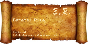 Baracsi Rita névjegykártya